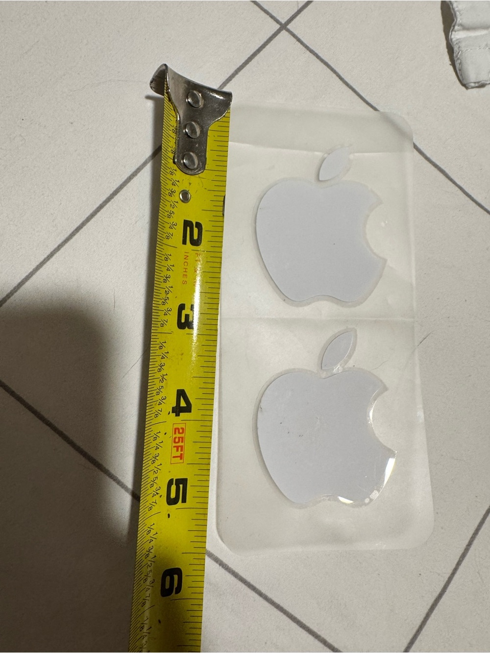 Two Apple Mac stickers